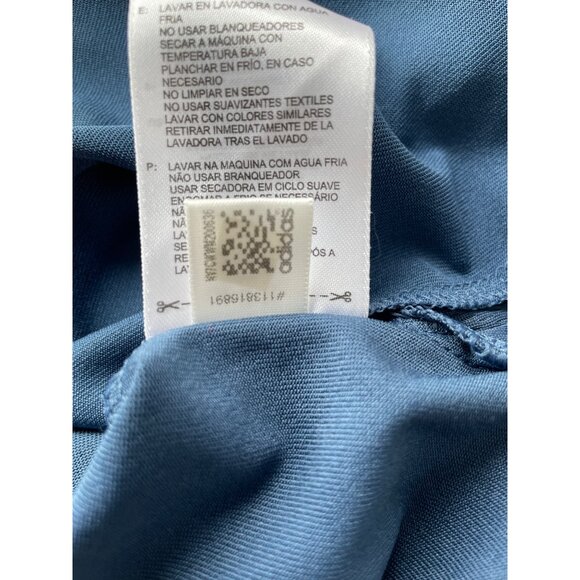 Adidas ClimaCool Golf Polo Shirt Size Large Blue Green Stripe Performance Sporty - Picture 6 of 8